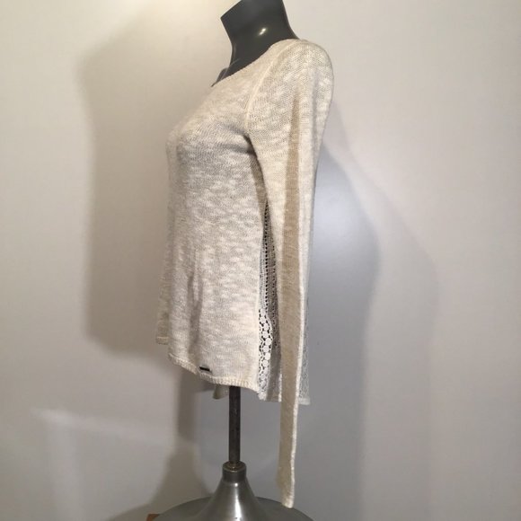 Hollister Scoop Neck Shimmery Sweater with Lace Back Size S - Picture 5 of 12